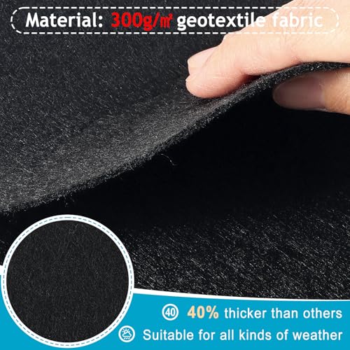 18ft Pool Mats for Floor, 300G/M² Thicke Geotextile Material Pool Ground Pad, Precut Round Pool Liner Pad for Above Ground Bottom Protects and Extends The Life of Your Swimming Pool - size: 18FT