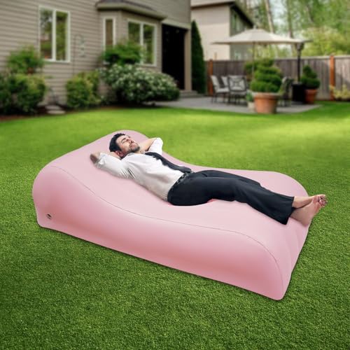 BBL Recovery Air Mattress with Center Hole-Blow Up Mattress Inflatable Couch Waterproof Air Mattress Medical Sofa Chair,PVC Inflatable Bed, Portable Post-Surgery Support Bed for Home & Travel