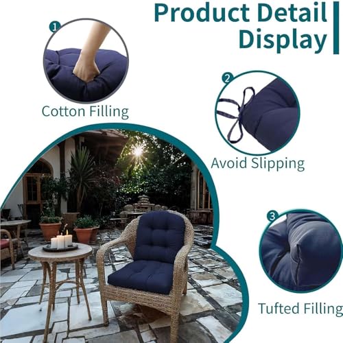 18 x 18 Outdoor Seat Cushions Set of 2 Waterproof Patio Seat Pad Floral Rocking Chair Cushion with Ties for Indoor Outdoor Green White - color: Green White