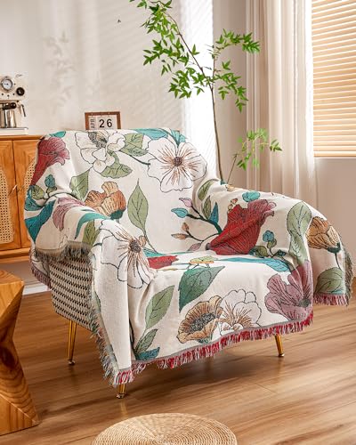 Erke Chair Recliner Cover Boho Throw Blanket Hippie Living Room Decor Wall Hanging Tapestry Outdoor Picnic Camping Rug Mattress Beach Towels Sofa Furniture Slipcover Bohemian 50”x70” The Floral - color: The Floral