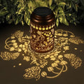 Solar Lanterns Outdoor Waterproof Hummingbird Garden Decor Gifts for Women Mom Grandma Hanging Lights Metal Decoration Outside for Yard, Patio,Backyard,Porch(Cat and Butterfly) - style: Cat and Butterfly