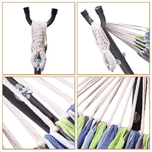 Camping Hammock with Stand, Portable Hammock with Stand, Outdoor Hammock Heavy Duty Hammock Bed 250lbs Capacity Travel Bed with Carrying Case for Backpacking, Travel, Beach, Backyard, Patio, Hiking - color: A