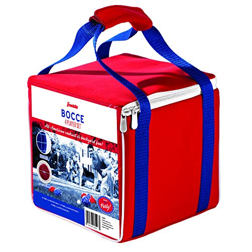 Franklin Sports Bocce Ball Set — 8 All Weather Bocce Balls and 1 Pallino — Beach, Backyard Lawn or Outdoor Party Game — Professional, American, and Starter Set Options - style: American