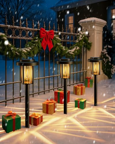 Solar Pathway Lights, 8 Pack Solar Light Outdoor IP65 Waterproof, Garden Lights Solar Powered, Outside Decor Landscape Lighting for Yard, Path, Driveway, Walkway (Warm White) - size: 8