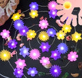 Solar Lights Outdoor Flower String Lights Waterproof Fairy Spring Summer Floral Garden Tree Balcony Yard Fence Plants Decor Night Light 14ft 40 LED. - style: Flower