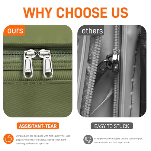 NOL Natural Organic Lifestyle Small Lunch Bag Mini Lunch Box Insulated Lunch Bag for Men/Women Leakproof Cooler Tote Bag Lightweight Nylon Waterproof Lunch Box For Work, Amy green - color: Amy green, size: Medium(5 Liters)