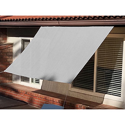 Alion Home Sun Shade Privacy Panel with Grommets and Hems on 4 Sides for Patio, Awning, Window, Pergola or Gazebo - Smoke Tan (8' x 10') - color: Smoke Tan, size: 8' x 10'