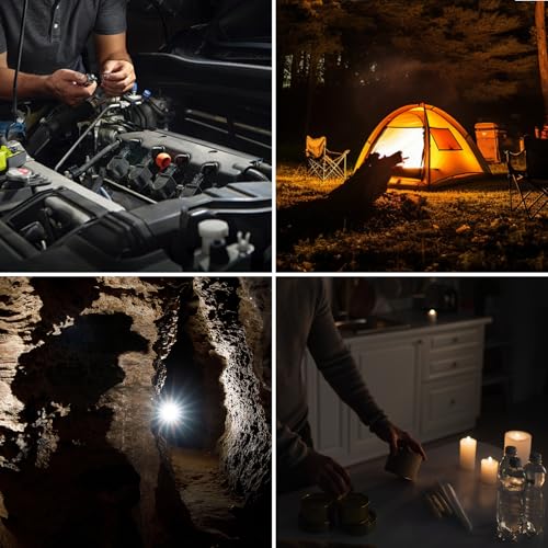 LED Camping Light,4Modes Portable AA Battery Powered Hanging Tent Lantern with Magnetic Base and Foldable Hook for Emergency Use or Campsites, (Without Batteries-Green) - size: Green