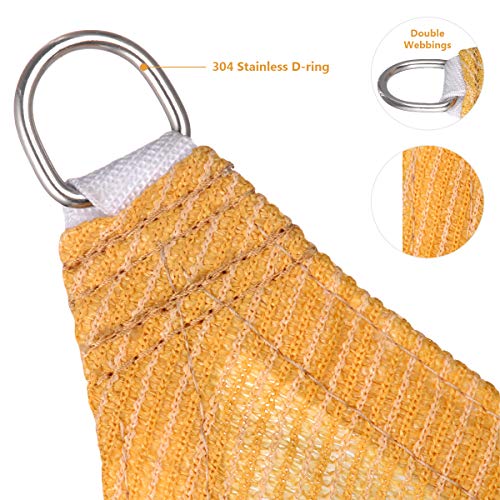 Eden's Decor 4' x 5' Wheat Sun Shade Sail Outdoor Canopy Rectangular Awning Fabric Cloth Screen for Patio Garden Backyard Pergola Custom Size - color: Wheat, size: 4' x 5'