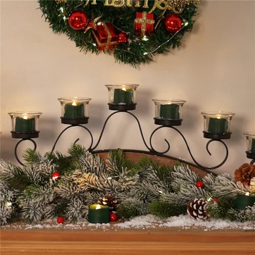 Homemory Green Tea Lights Candles Battery Operated, 200+Hour Flameless Flickering Fake Electric LED Colored Tealights Candles for Christmas, Theme Party, Seasonal Celebrations, 12-Pack - color: Green, size: Pack of 12