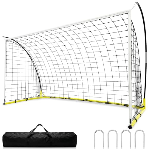 Soccer Goal for Backyard, 12×6 ft /6×4 ft Portable Soccer Goal Net, Quick Setup Soccer Goals with 1 Carry Bag - size: 6 X 4 Feet