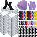 400 Pcs Thermal Blankets Winter Warmth Set Bulk, Warm Socks Winter Touchscreen Gloves Beanie Hats Emergency Foil Blankets (Vibrant) - color: Vibrant