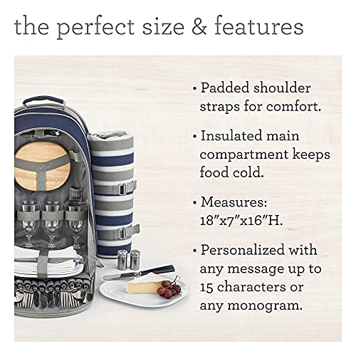 Red Envelope Personalized Picnic Backpack - Outdoor Gear - Insulated Compartment - Customize with Monogram - style: Customize with Monogram