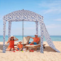 OLIXIS 6'×6' Beach Cabana Tent Sun Shelter – UPF 50+ Easy Setup Cool Canopy Tent Sun Shade with Side Wall, Wind Resistant Beach Cabana for Whole Family - color: Starfish Shell, size: 6ft x 6ft