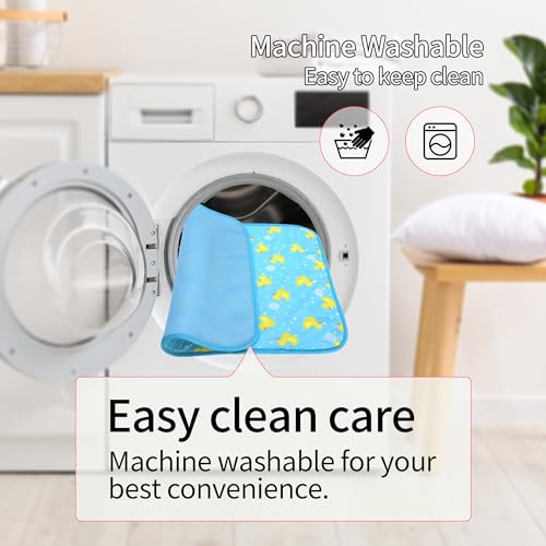 NACOCO Summer Pet Cooling Mat - Cat Dog Cushion Pad Sleeping Cool Ducks Comfortable Soft for Pets Kids and Adults (Blue Duck, M) - color: Blue Duck, size: M: 19.5" x 27.5''