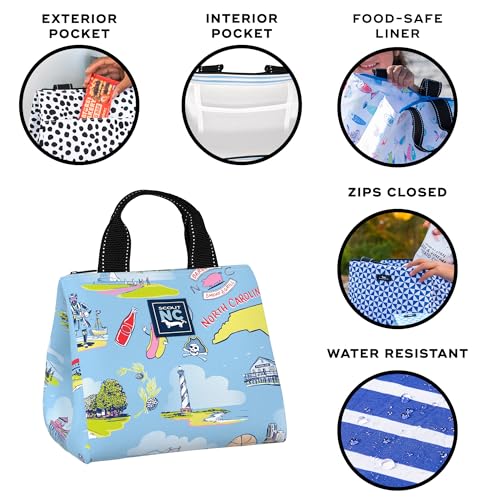 SCOUT Eloise Lunch Bag, Handbag-Inspired Design, Zip Closure and Outside Pocket - color: North Carolina