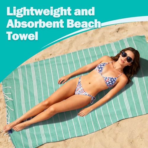 YSYJ Turkish Beach Towel 36 Pack Extra Large Beach Towels 36"x71" Soft Turkish Towel Bulk Sand Free Quick Dry Bath Towels Blanket for Adult Teal - color: Teal, size: 36"x71"- 36 Pack