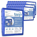 Kotap 6 x 8 Ft. All-Purpose Multi-Use Protection/Coverage 5-mil Poly Tarp, Waterproof, Blue, 30-Pack (TRA-0608-30) - color: Blue, size: 6 x 8 Ft., (30-Pack)