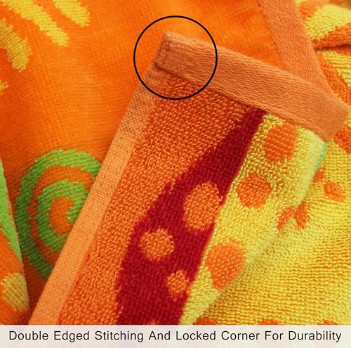 COTTON CRAFT Hooded Beach Towel - Oversized XXL 35x84 Towel with Hood for Adults - The Big Kahuna 7 Foot Extra Large Beach Blanket Towel - Big & Tall Soft 100% Cotton Velour - Sunshine Orange Yellow - color: Sunshine Orange Yellow, size: 1 Pack - 35x84 Ho