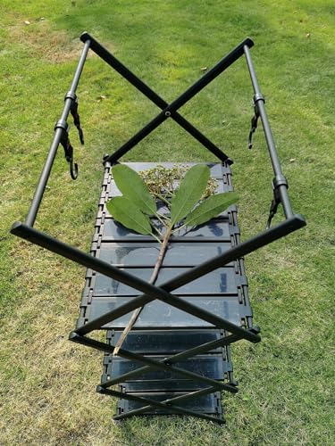 Portable Collapsible Table 3Tier Storage Racks Dual Purpose Folding Lightweight Aluminum Roll Up Large 3ft for Indoor Outdoor Picnic Backyard Camp Kitchen