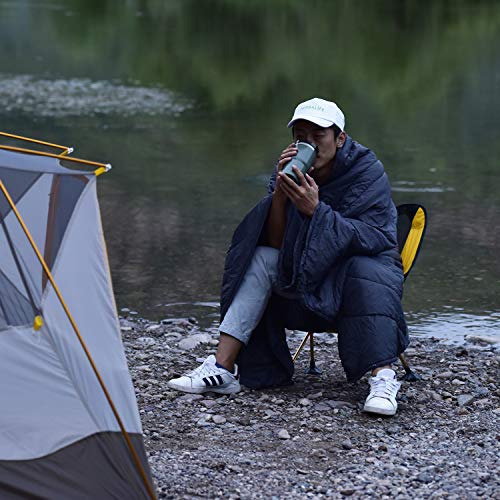 iClimb 3M Thinsulate Insulation Warm Camping Blanket Ultralight Compact - color: Dark Grey, size: 72.8” × 55”, 1.52 lb
