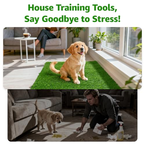 Artificial Turf Grass Outdoor: Grass Pad for Dogs Indoor Potty Training, Replacement Turf Rug for Patio Balcony Lawn Apartment Decoration, Easy to Clean with Drainage Holes(43x27.5 inch) - size: 43x27.5 inch