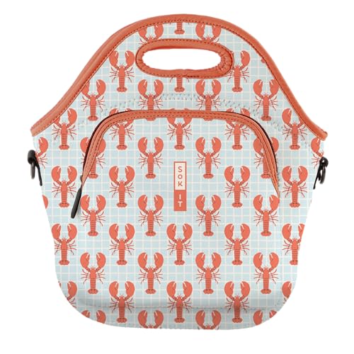 Sok It LunchTote Zippered Bag Insulated Neoprene Caddy (Claw & Order, X-Large 6.5 Quart Lunch Tote) - color: Claw & Order, size: X-Large 6.5 Quart Lunch Tote