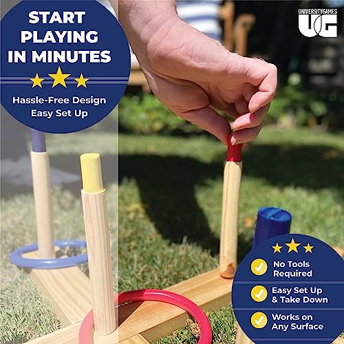 University Games Front Porch Classics, Ring Toss, the Classic Outdoor Lawn Party Game, for 2 Players Ages 8 and Up