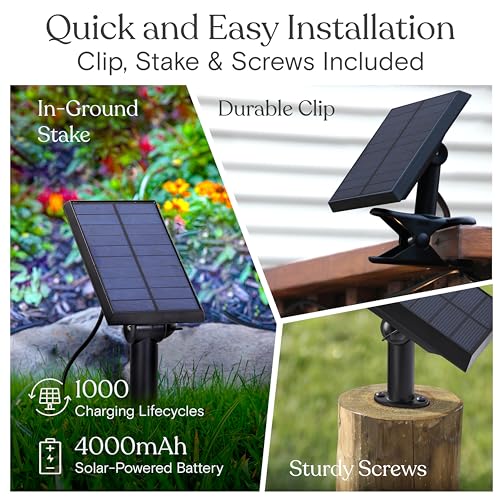 Brightech Ambience Hybrid Outdoor String Lights - Dual Plug and Solar Powered Waterproof LED Light String for Outside - Dimmable Color Changing Edison Bulbs for Camping, Patio, Cafe, Yard - 104ft, 7W - style: Hybrid Super Bright - 104 Feet