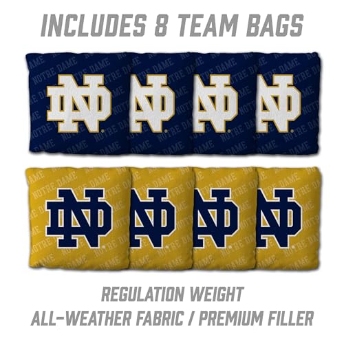 YouTheFan NCAA 2’ x 3’ Wood Cornhole Game with Logo Bags - color: Notre Dame Fighting Irish, size: 2' X 3'