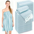YSYJ Turkish Beach Towel 36 Pack Extra Large Beach Towels 36"x71" Soft Turkish Towel Bulk Sand Free Quick Dry Bath Towels Blanket for Adult Blue - color: Blue, size: 36"x71"- 36 Pack