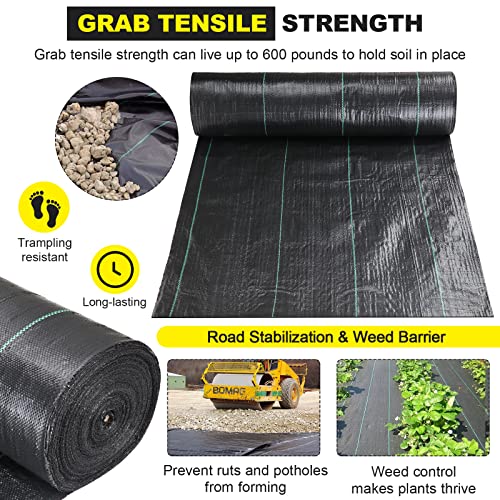 Driveway Fabric - 6.5x330 ft Commercial Weed Barrier - Heavy Duty 3.5OZ French Drain Fabric for Erosion Control and Landscape Projects - size: 6.5x330 Ft-3.5oz