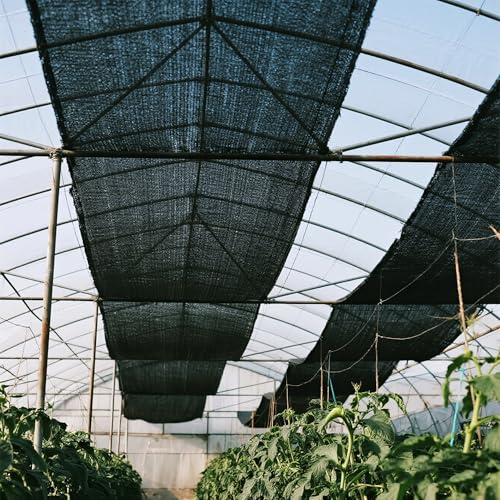 winemana 6x120 FT Outdoor Shade Cloth for Garden & Plants - 50% Large Black Mesh Tarp, UV Resistant Woven Shade Fabric for Greenhouse Farm Row Cover Vegetables Sun Protection Poultry Run - size: 6 Ft X 120 Ft, style: 50%