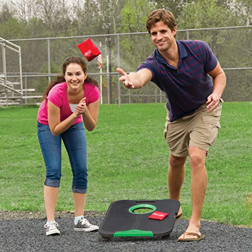 EastPoint Sports Go! Gater Cornhole – Light-Up and Travel Versions – Easy Storage & Light-Weight – Perfect for Outdoor and Indoor Play - style: Standard Board - Black/Green