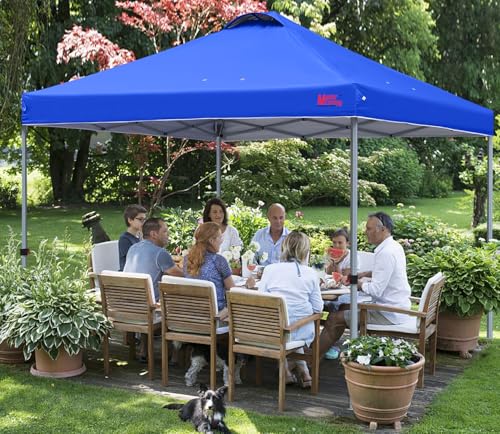 MASTERCANOPY Durable Pop-up Canopy Tent with Roller Bag (10x10, Blue) - color: Blue, size: 10x10