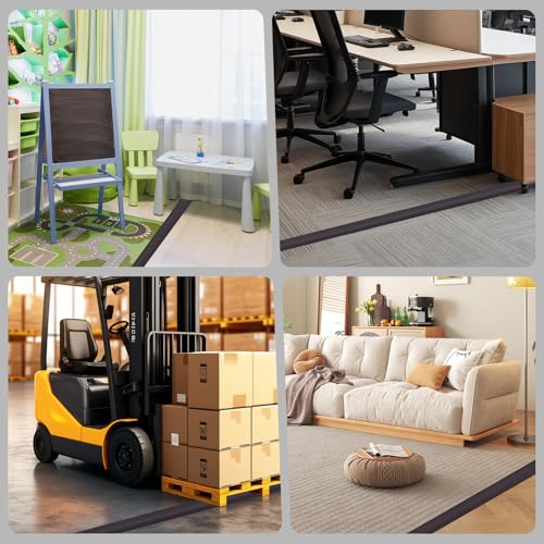 Floor Cord Cover for Wires on Floor Self Adhesive Cord Hider Floor Cable Management Wire Covers for Cords Protector Prevent Cable Trips Cord Cavity W 0.32" x H 0.32", Black Walnut, 3.3Ft - color: Black Walnut, size: 0.78 In x 3.3 Ft