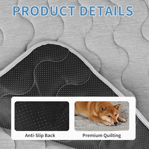 Extra Large Dog Cooling Mat | 47.3''*29.6'' Washable Cooling Pet Pad | Portable Kennel Puppy Bed for Summer,Non Slip Sleeping Blanket Pet Pads,Washable Non-Toxic Mats - size: 120l X 70w Cm