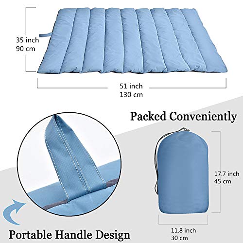 CHEERHUNTING Outdoor Dog Bed, Waterproof, Washable, Large Size, Durable, Water Resistant, Portable and Camping Travel Pet Mat 51X35 - color: Blue, size: X-Large
