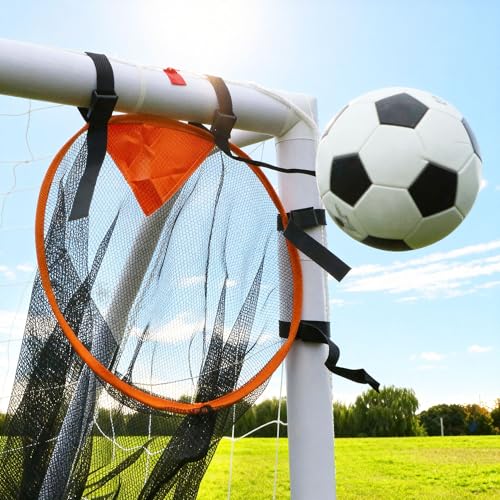 2-Pack Soccer Goal Target Portable Football Target Net Corner Soccer Target Net Youth Football Goal Kicking Net Goalkeeper Practice Goalie Throwing Accuracy Kids Small Training Equipment Adjustable