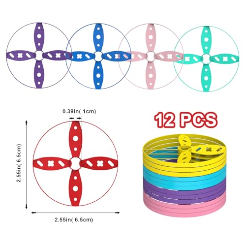 Ivtivfu Flying Disc Launcher Toy Supplements (24PCS), Outdoor Toys for Ages 3 4 5 6 7 8 Boys and Girls, Suitable for Handheld and Stomp Disc Launchers, Outside Kids Games for Beach Yard and Park