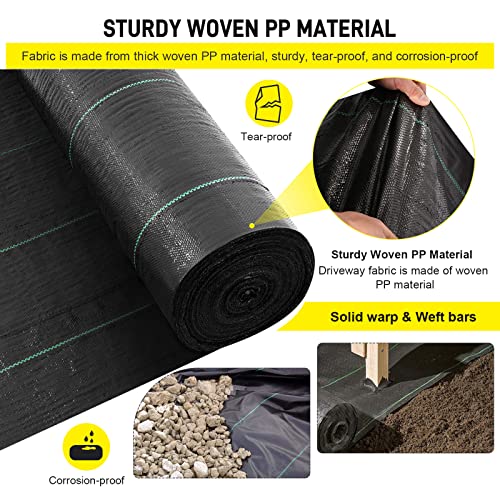 Driveway Fabric, 13x115 ft Road Fabric Commercial Weed Barrier Fabric, Landscape Fabric Heavy Duty 3.5OZ French Drain Fabric for Erosion Control,Landscape Fabric,Weed Barrier,Construction Projects - size: 13x115 Ft-3.5oz