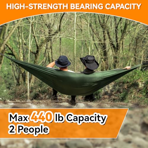 HIKEMAN Hammock for Camping Ultralight Hammocks Gear for Outdoors Backpacking Survival or Travel - Portable Lightweight Nylon - Up to 440lbs(Blue) - color: Blue