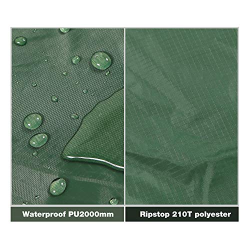 REDCAMP Hammock Rain Fly Camping Tarp Waterproof, 10x10ft Lightweight Backpacking Rain Tarp Shelter for Hiking Outdoor, Green - style: Green 10*10ft