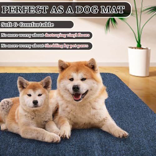 Door Mats-Thin Indoor Doormat-3' X 2' Large Front Door Mat for Outside-Non-Slip Entryway Rug-Low Profile Absorbent Doormat for Entryway Patio, Porch Garage, 36'' X 24'' - color: Blue, size: 2' x 3' (Rectangular)