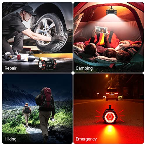 Led Camping Lantern Rechargeable, Camping Lights 1500lm, 8 Light Modes, Emergency Flashlights For Emergencies, Portable Light 12h Standby, Battery Powered Lantern For Power Outages, Hurricane, Hiking. - color: Orange, size: 1PACK
