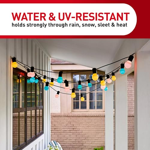 Command Outdoor Light Clips,20 Clear Clips and 24 Command Strips,Damage-Free Hanging Outdoor Light-Clips with Weather Resistant Strips,Wall Clip for Hanging-Outdoor Lights&Cable Management,(Pack of 2) - size: 20 Clips (Pack of 2)