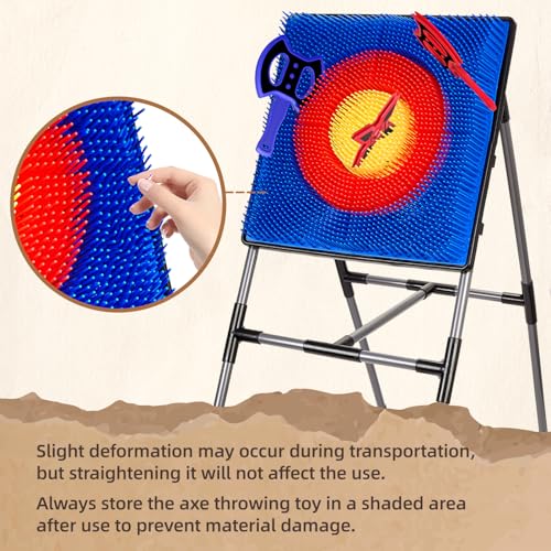 Axe Throwing Game for Backyard, Axe Throwing Target Set with 16 Throwing Axes Outdoor Games Indoor Carnival Yard Lawn Backyard Games for Age 6-12 - style: Axe Throwing Target Set
