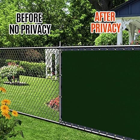 180GSM 5ft x 50ft Fence Privacy Screen Heavy Duty Fence Cover Garden Wall Backyard Dark Green - color: Dark Green, size: 5'x50'