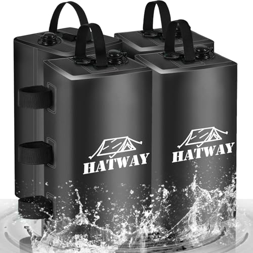 Hatway Canopy Weights,132 LBS Canopy Water Weight Bag Set of 4 Leg Weights for Pop Up Gazebo,Canopies,Tent-4 * 15L-Black - size: 132LBS-4PCS-Black