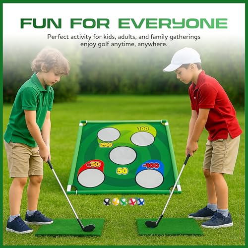Golf Chipping Game – Portable Golf Game for Adults & Family, Indoor Outdoor Backyard Lawn Games, Foldable Practice Set with Carry Bag, Fun Golf Games for Adults, Ideal Gift for Adults